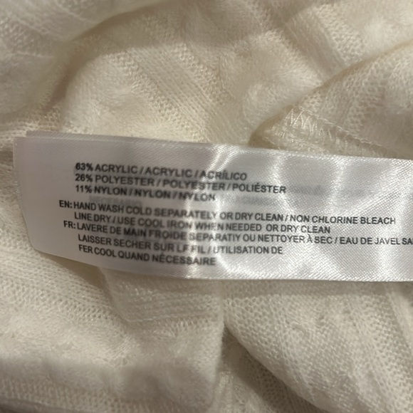 NWT Band Of The Free Womens Blouse Ivory Mock Neck Long Sleeve Cropped Fit - Picture 5 of 5